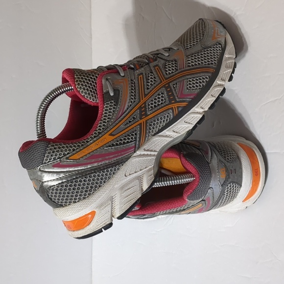 Asics Womens Gel Equation T3F6N Gray Silver Pink Lace Up Running Shoes Size 10 - Picture 6 of 9